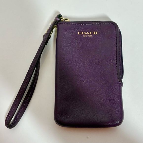 Coach Purple Vertical Wristlet - Picture 1 of 4